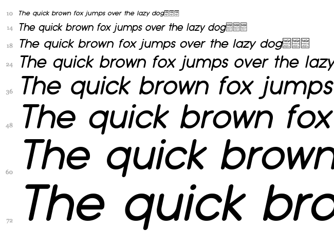 Typo Grotesk Rounded font waterfall